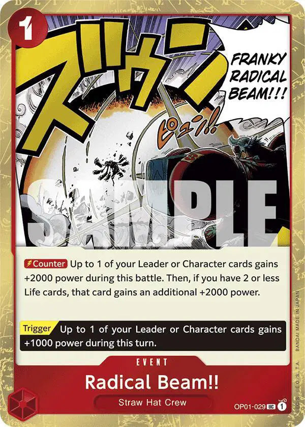 Radical Beam!! (Jolly Roger Foil) - OP01-029 - Premium Booster