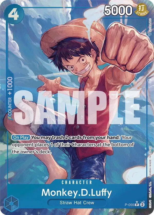 Monkey.D.Luffy (P-055) (Full Art) - P-055 - Premium Booster