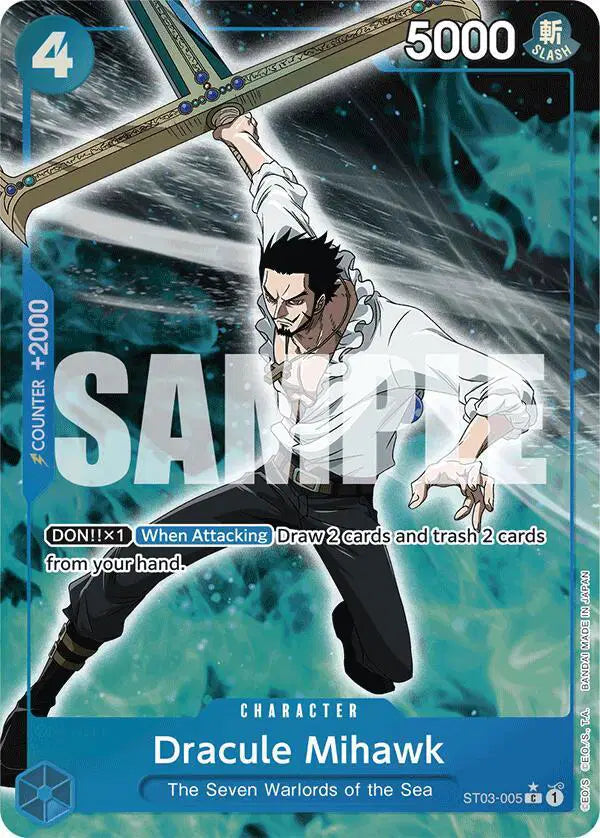 Dracule Mihawk (ST03-005) (Full Art) - ST03-005 - Premium Booster