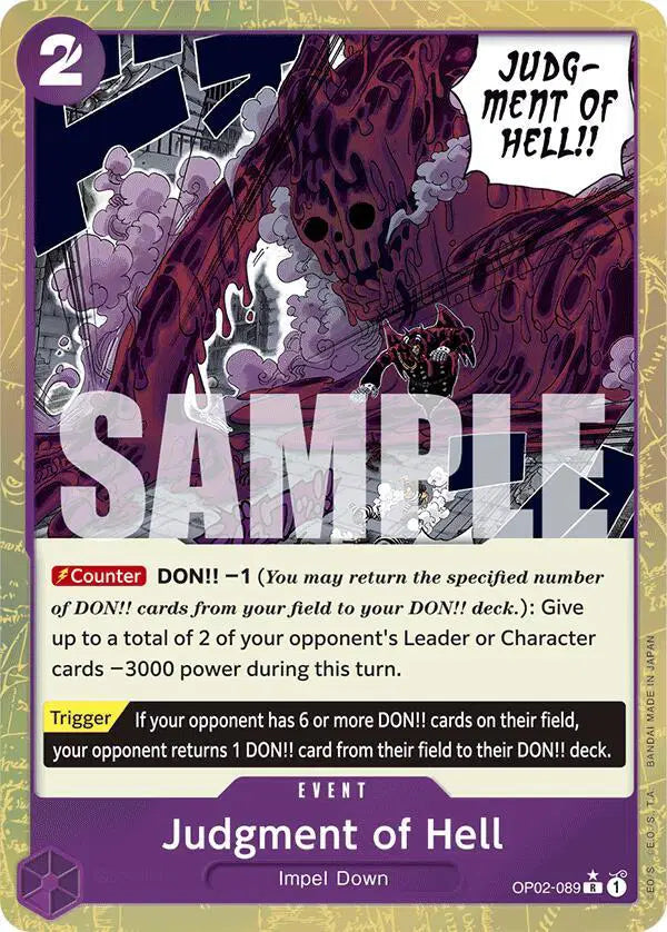 Judgment of Hell (Textured Foil) - OP02-089 - Premium Booster