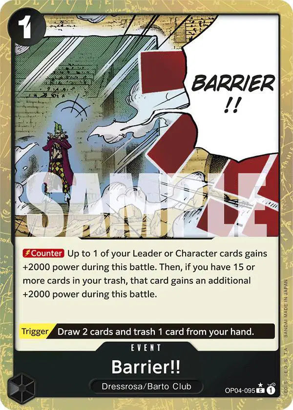Barrier!! (Textured Foil) - OP04-095 - Premium Booster