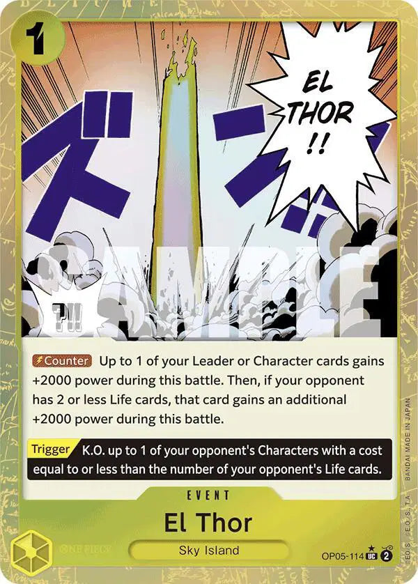 El Thor (Textured Foil) - OP05-114 - Premium Booster