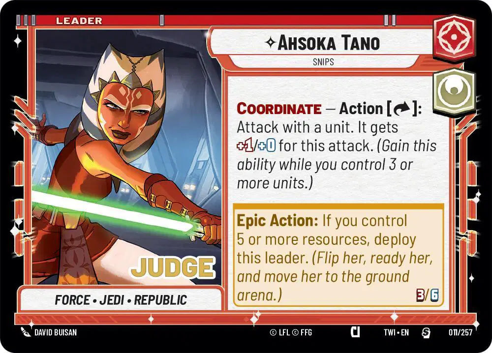 Ahsoka Tano - Snips - JP-011 - Judge Promos