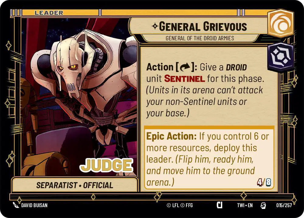 General Grievous - General of the Droid Armies - JP-015 - Judge Promos