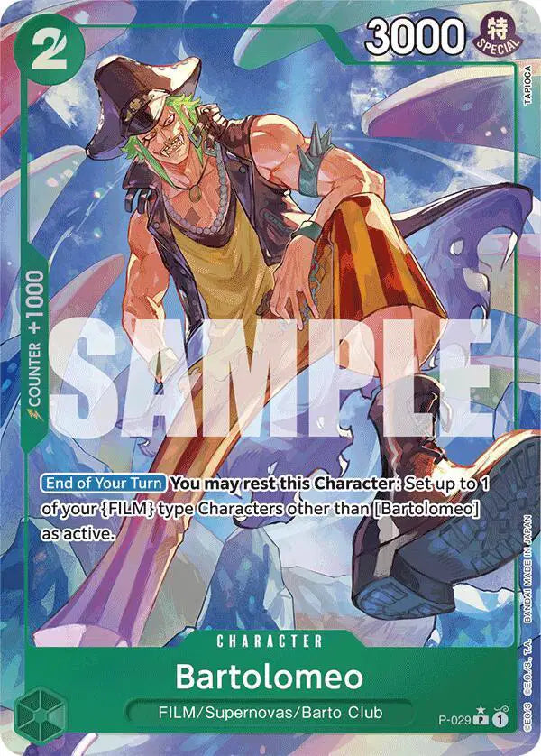 Bartolomeo (P-029) (Full Art) - P-029 - Premium Booster
