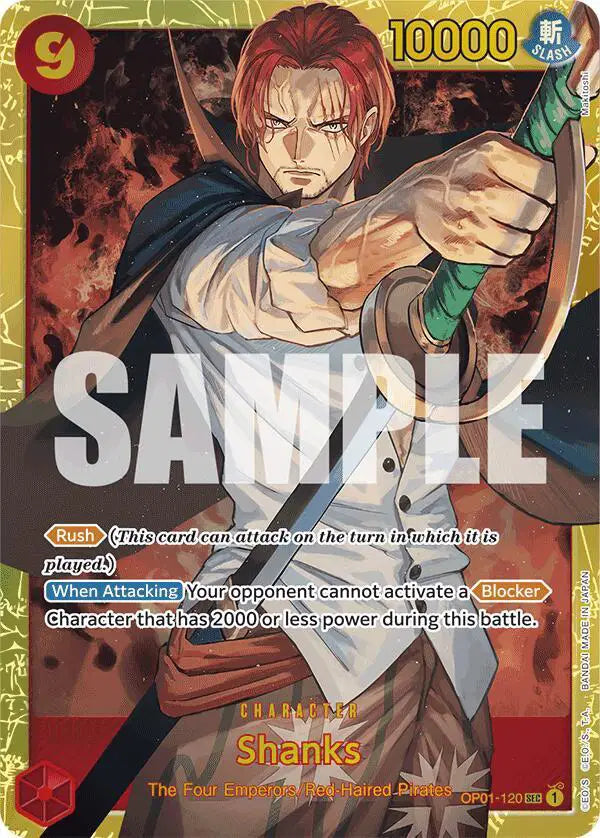 Shanks (OP01-120) (Reprint) - OP01-120 - Premium Booster