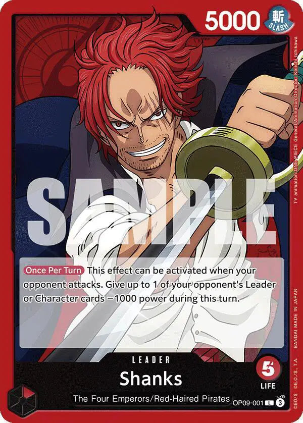 Shanks (001) - OP09-001 - Emperors in the New World