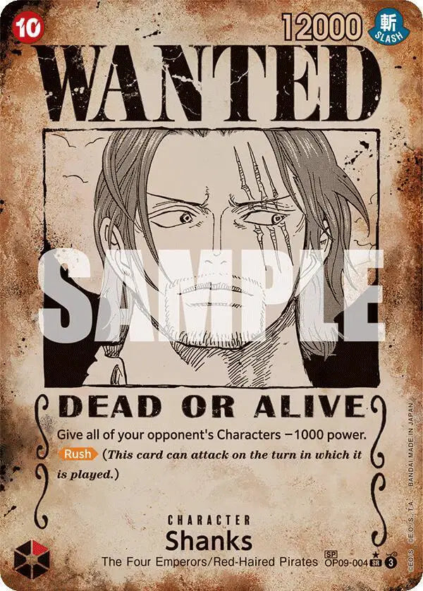 Shanks (004) (Wanted Poster) - OP09-004 - Emperors in the New World