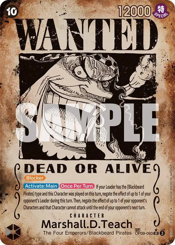 Marshall.D.Teach (093) (Wanted Poster) - OP09-093 - Emperors in the New World