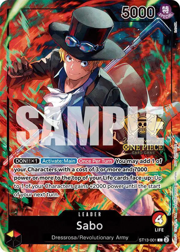 Sabo (2nd Anniversary Tournament) - ST13-001 - One Piece Promotion Cards