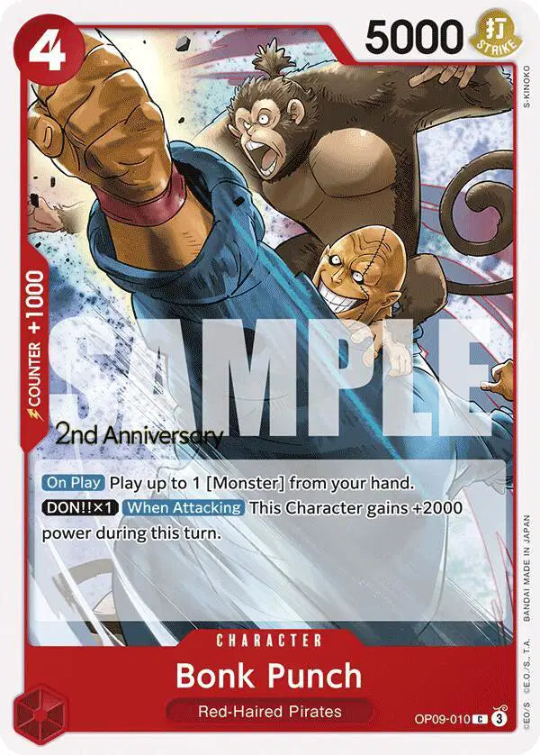 Bonk Punch - OP09-010 - Emperors in the New World Pre-Release Cards