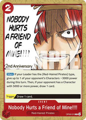 Nobody Hurts a Friend of Mine!!!! - OP09-019 - Emperors in the New World Pre-Release Cards