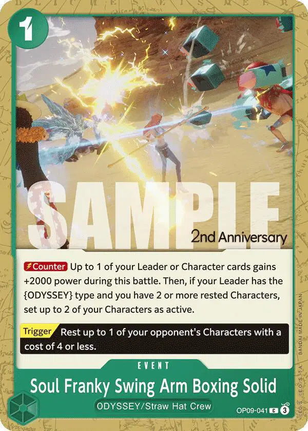 Soul Franky Swing Arm Boxing Solid - OP09-041 - Emperors in the New World Pre-Release Cards