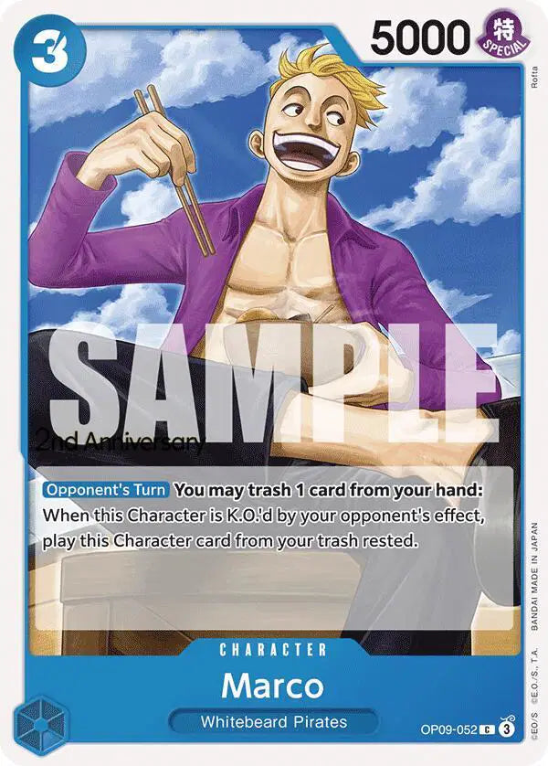 Marco - OP09-052 - Emperors in the New World Pre-Release Cards