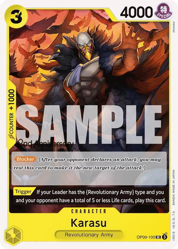 Karasu - OP09-100 - Emperors in the New World Pre-Release Cards
