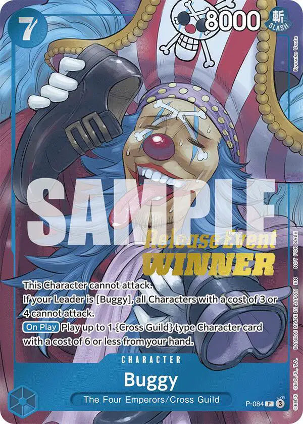 Buggy (OP10 Release Event Winner) - P-084 - One Piece Promotion Cards