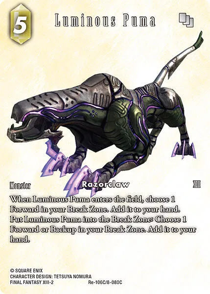 Luminous Puma (Full Art) - Re-106C/8-080C - Legacy Collection