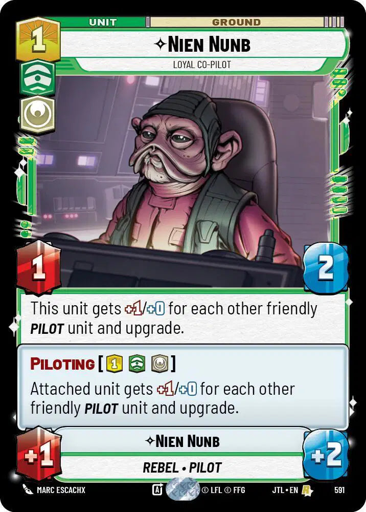 Nien Nunb - Loyal Co-Pilot (Foil) - JTL-591 - Jump to Lightspeed