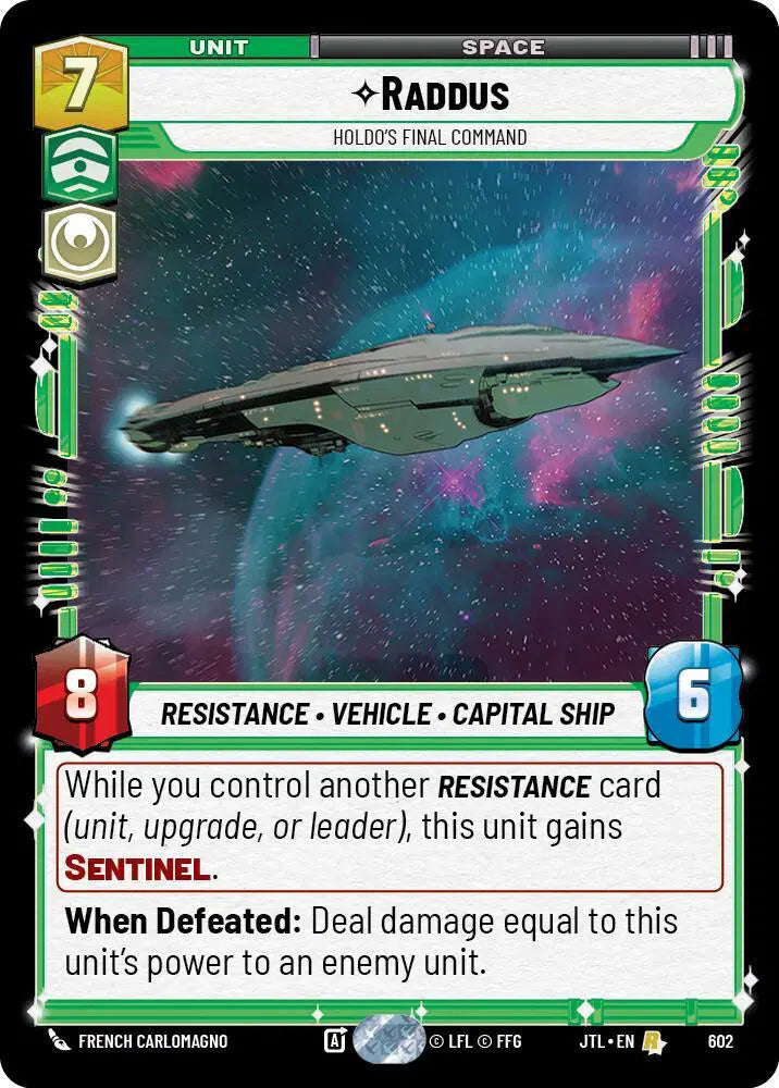 Raddus - Holdo's Final Command (Foil) - JTL-602 - Jump to Lightspeed
