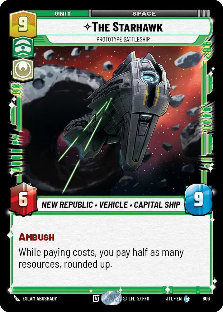 The Starhawk - Prototype Battleship (Foil) - JTL-603 - Jump to Lightspeed