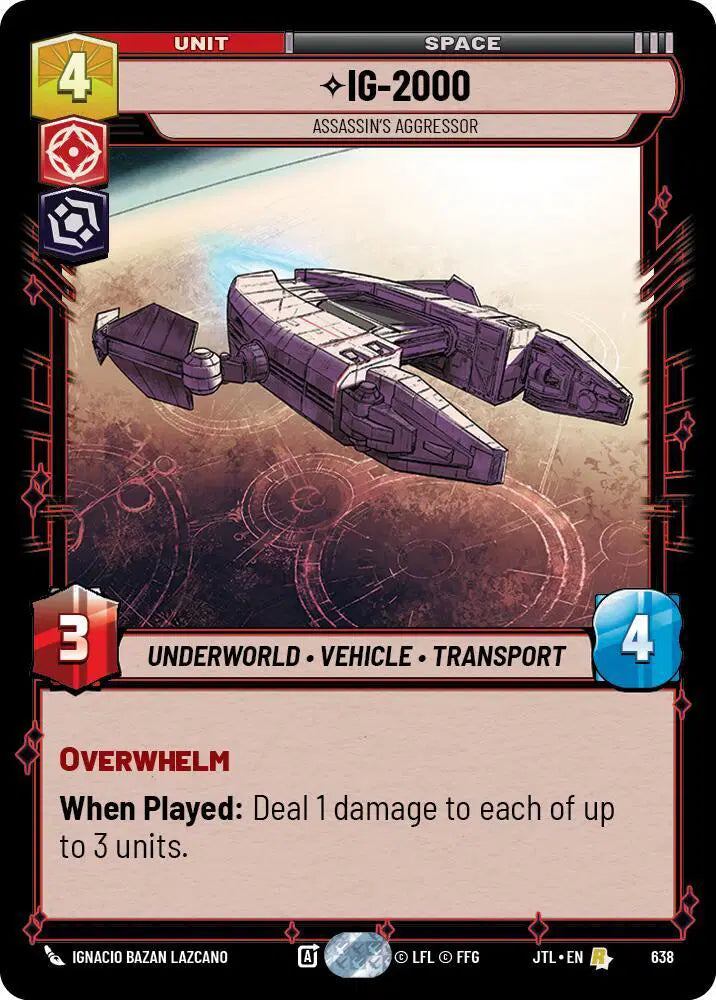 IG-2000 - Assassin's Aggressor (Foil) - JTL-638 - Jump to Lightspeed