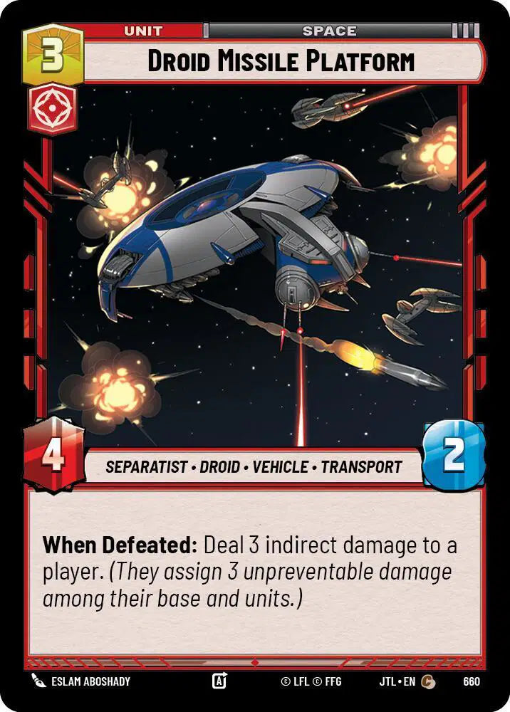 Droid Missile Platform (Foil) - JTL-660 - Jump to Lightspeed