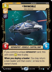 Invincible - Naval Adversary (Foil) - JTL-689 - Jump to Lightspeed