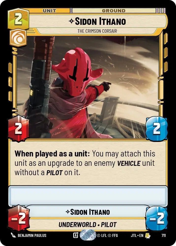 Sidon Ithano - The Crimson Corsair (Foil) - JTL-711 - Jump to Lightspeed
