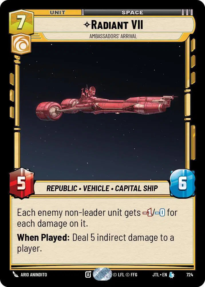 Radiant VII - Ambassadors' Arrival (Foil) - JTL-724 - Jump to Lightspeed