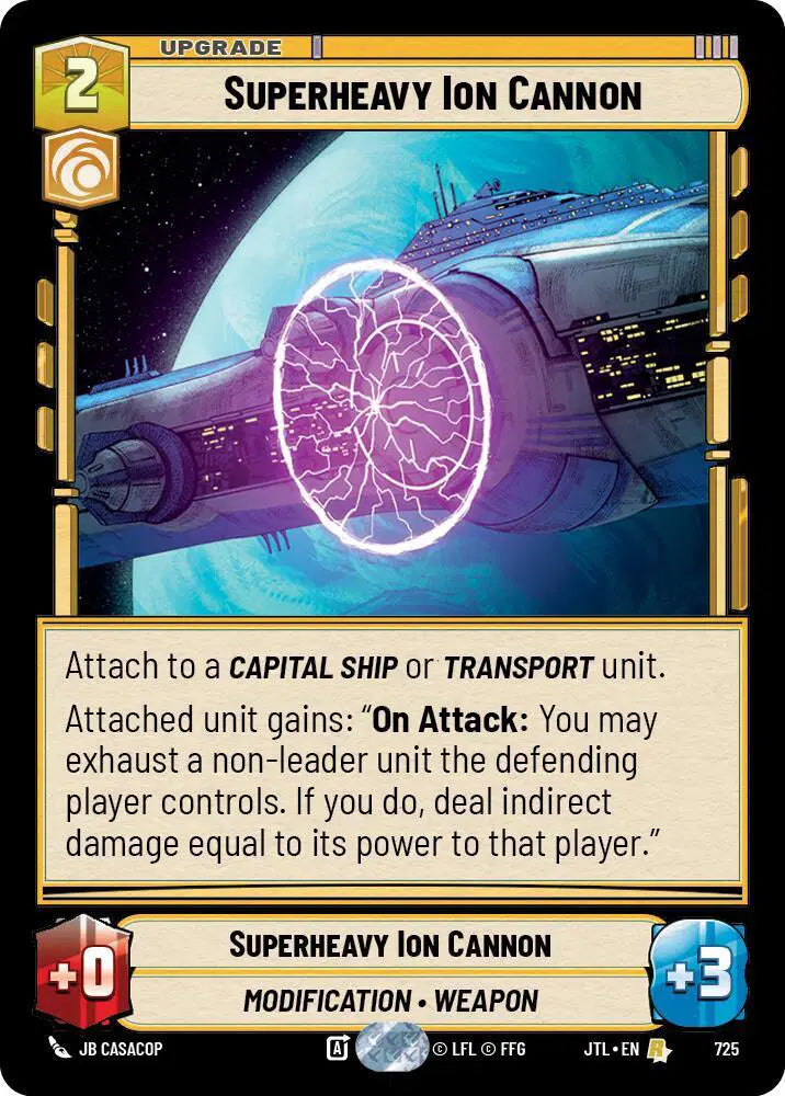 Superheavy Ion Cannon (Foil) - JTL-725 - Jump to Lightspeed