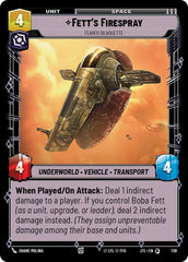 Fett's Firespray - Feared Silhouette (Foil) - JTL-738 - Jump to Lightspeed