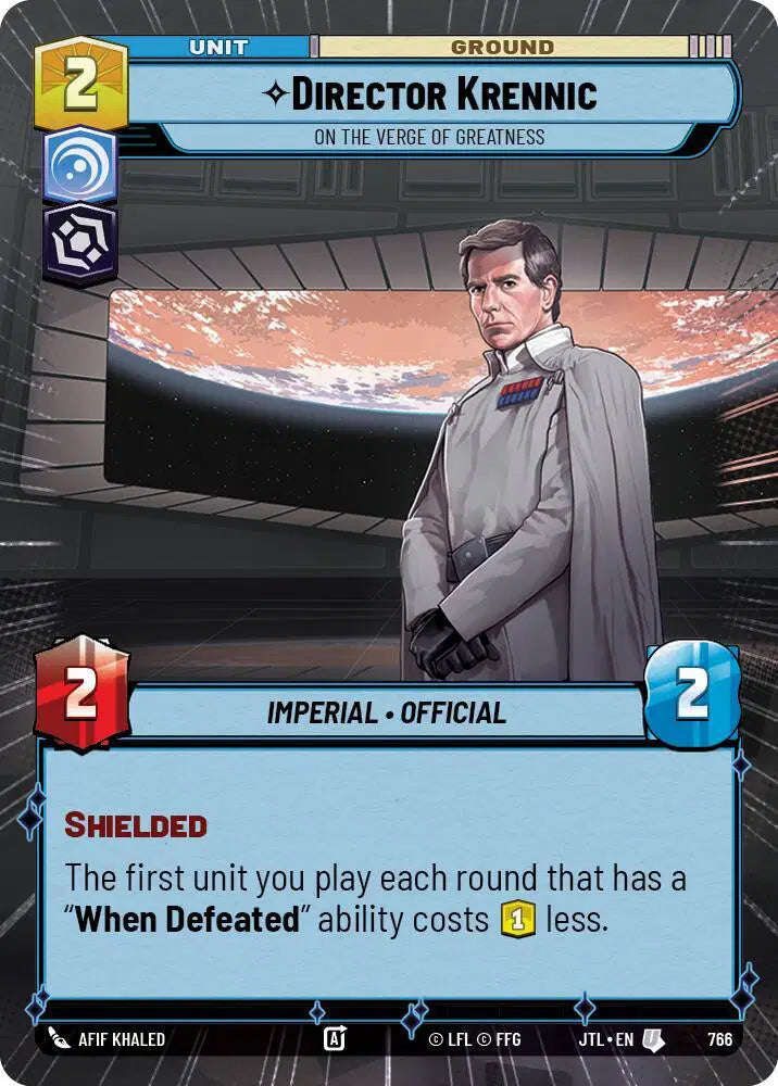 Director Krennic - On the Verge of Greatness (Hyperspace Foil) - JTL-766 - Jump to Lightspeed