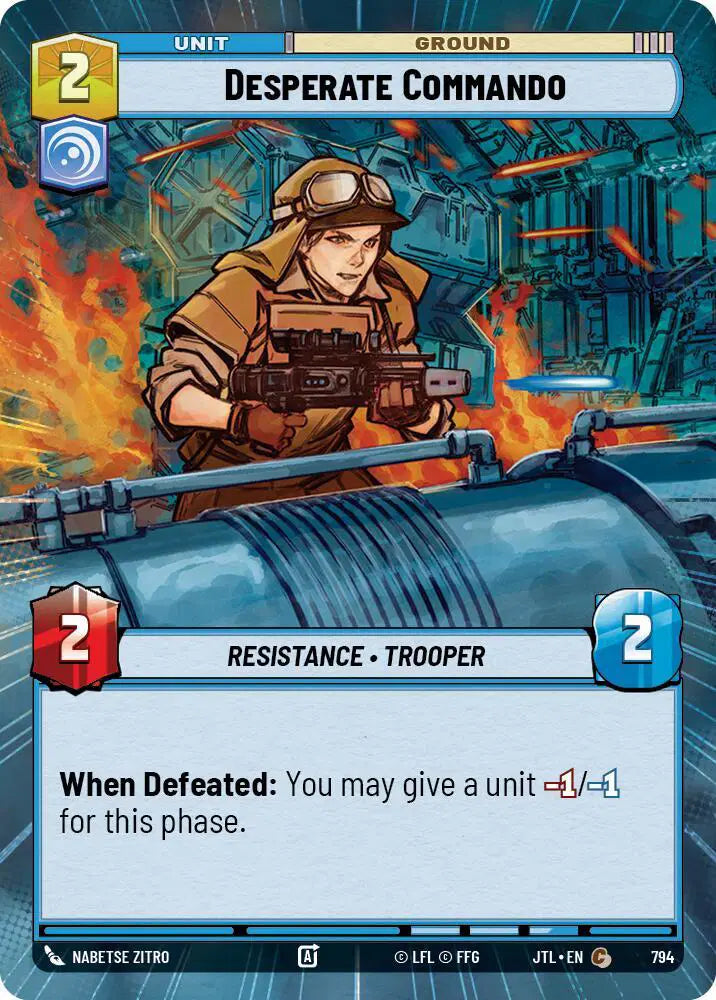 Desperate Commando (Hyperspace Foil) - JTL-794 - Jump to Lightspeed