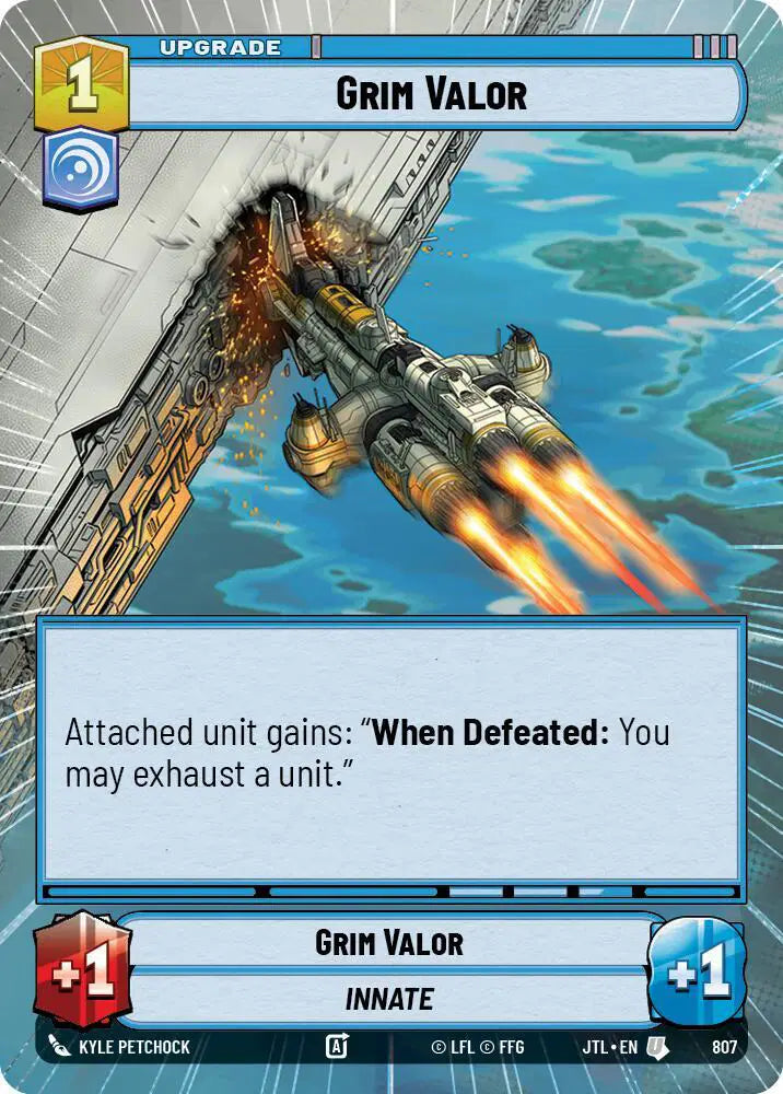 Grim Valor (Hyperspace Foil) - JTL-807 - Jump to Lightspeed