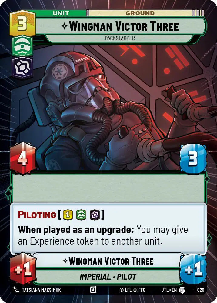 Wingman Victor Three - Backstabber (Hyperspace Foil) - JTL-820 - Jump to Lightspeed