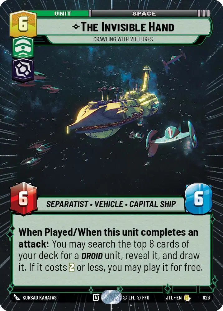 The Invisible Hand - Crawling With Vultures (Hyperspace Foil) - JTL-823 - Jump to Lightspeed