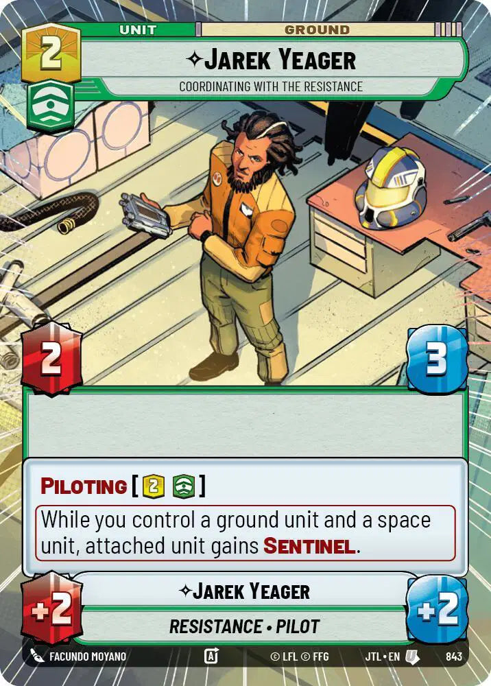 Jarek Yeager - Coordinating With The Resistance (Hyperspace Foil) - JTL-843 - Jump to Lightspeed