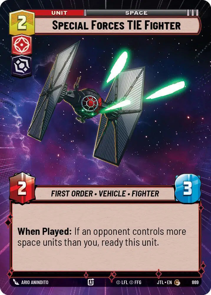 Special Forces TIE Fighter (Hyperspace Foil) - JTL-869 - Jump to Lightspeed