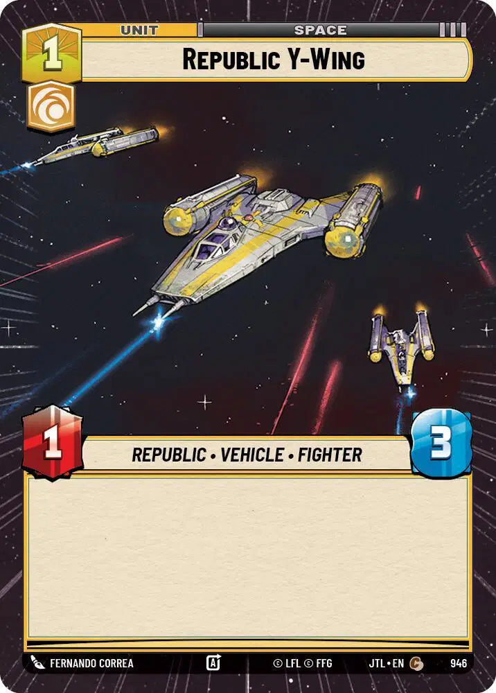 Republic Y-Wing (Hyperspace Foil) - JTL-946 - Jump to Lightspeed