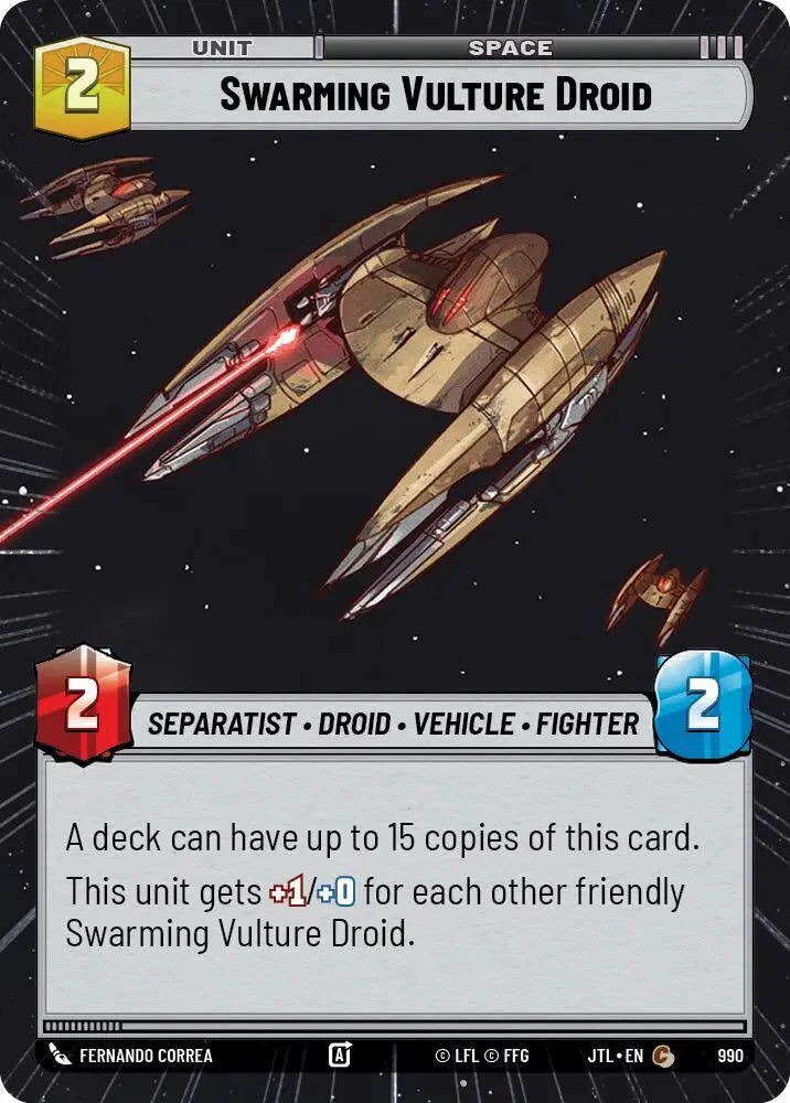 Swarming Vulture Droid (Hyperspace Foil) - JTL-990 - Jump to Lightspeed