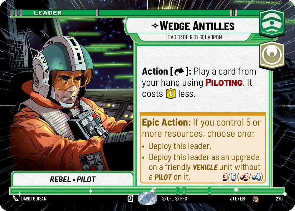 Wedge Antilles - Leader of Red Squadron (Hyperspace) - JTL-270 - Jump to Lightspeed