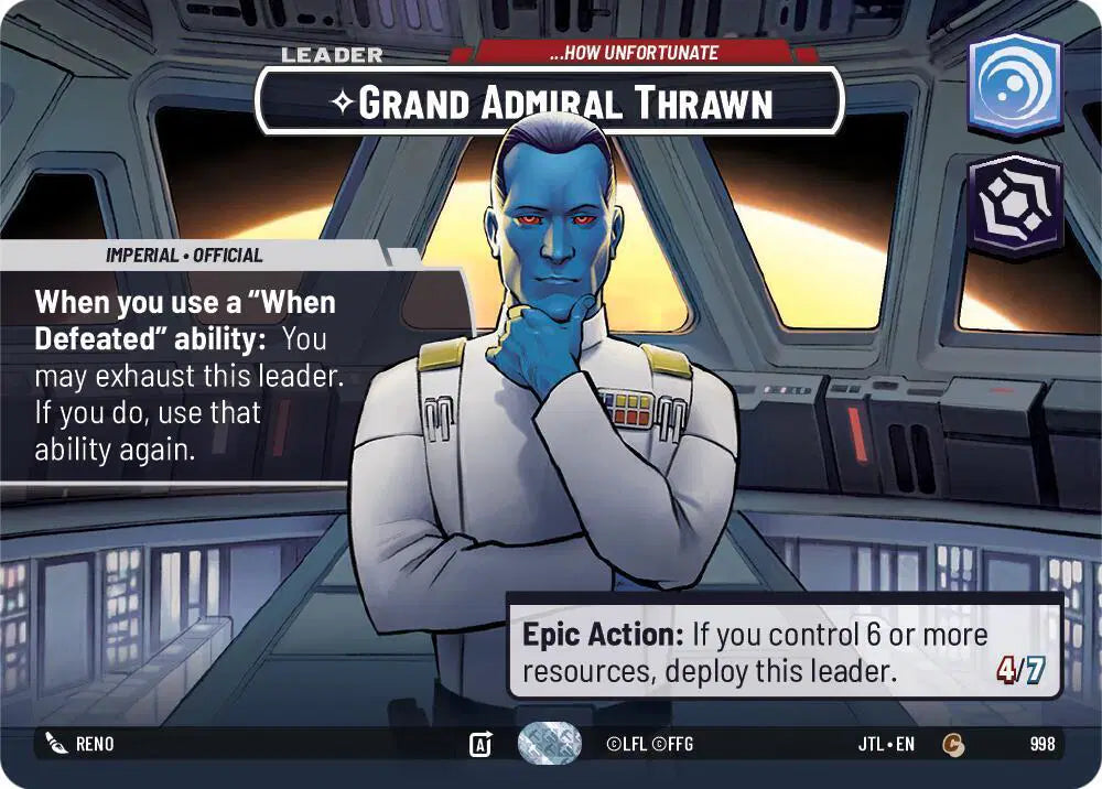 Grand Admiral Thrawn - ...How Unfortunate (Showcase) - JTL-998 - Jump to Lightspeed