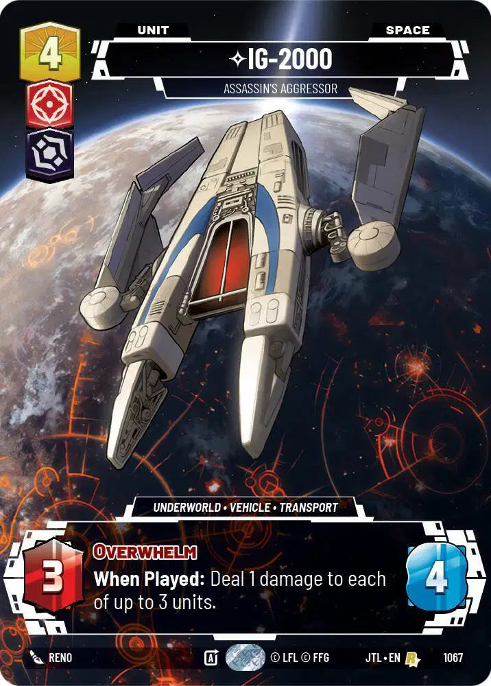 IG-2000 - Assassin's Aggressor (Prestige Foil) - JTL-1067 - Jump to Lightspeed