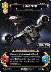 Razor Crest - Ride For Hire (Serialized) - JTL-1116 - Jump to Lightspeed