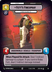 Fett's Firespray - Feared Silhouette (Foil) - JTLP-038 - Jump to Lightspeed - Weekly Play Promos