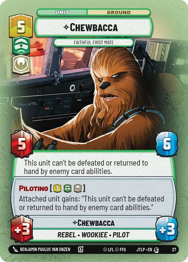 Chewbacca - Faithful First Mate (Foil) - JTLP-27 - Jump to Lightspeed - Weekly Play Promos
