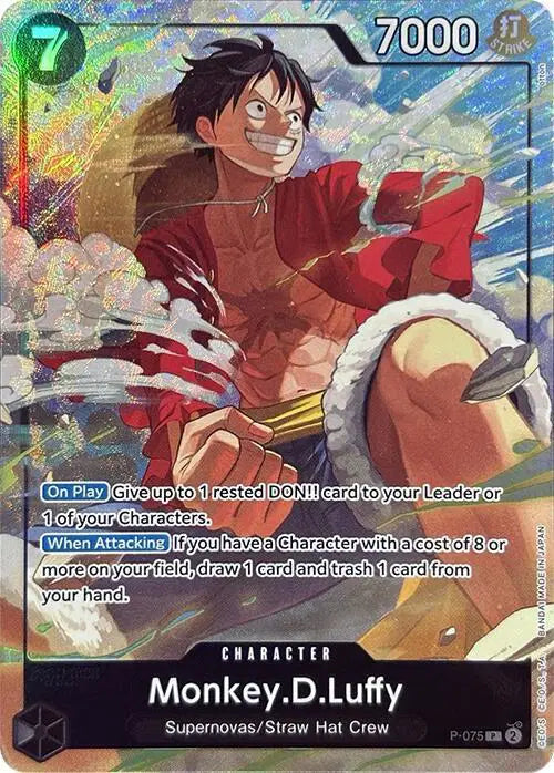 Monkey.D.Luffy (Premium Card Collection -Best Selection Vol. 3-) - P-075 - One Piece Promotion Cards