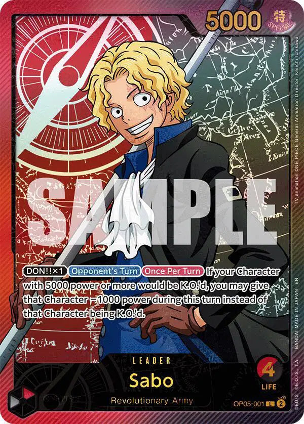 Sabo (SPR) - OP05-001 - Extra Booster: Anime 25th Collection