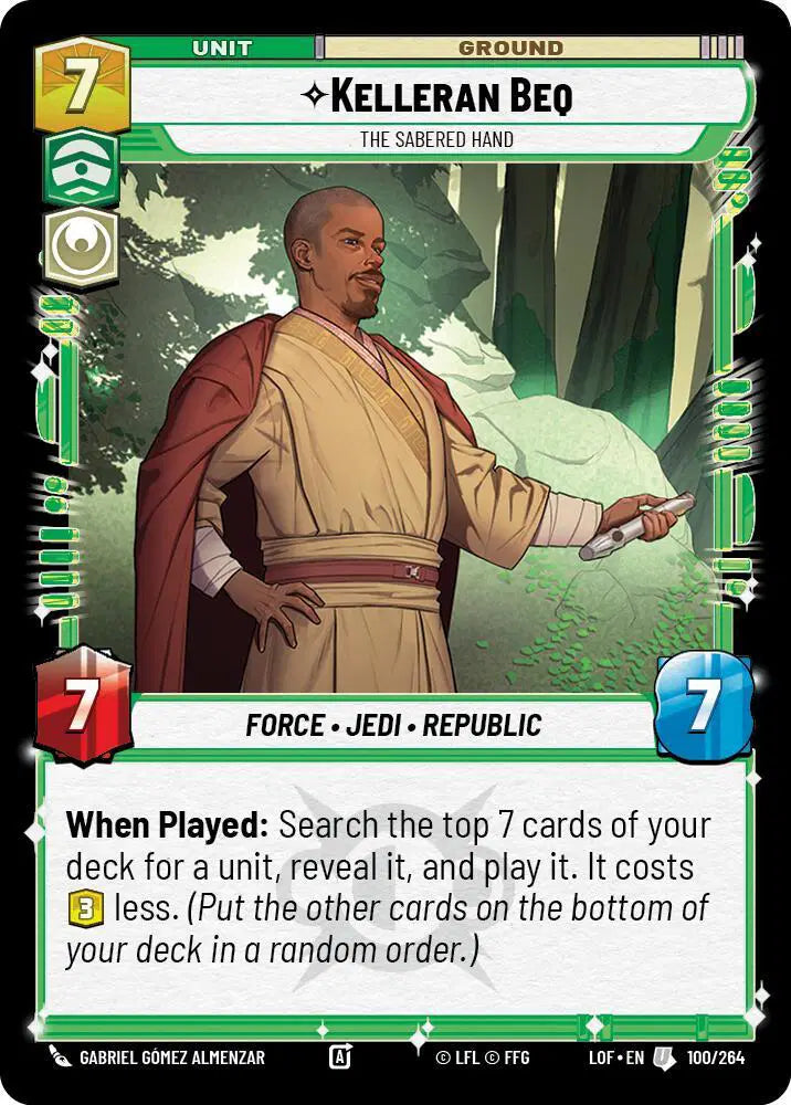 Kelleran Beq - The Sabered Hand - LOF-100 - Legends of the Force