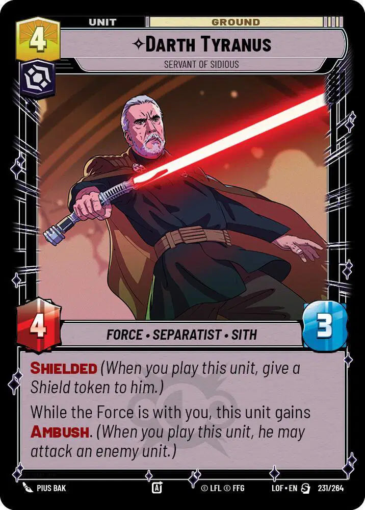 Darth Tyranus - Servant of Sidious - LOF-231 - Legends of the Force
